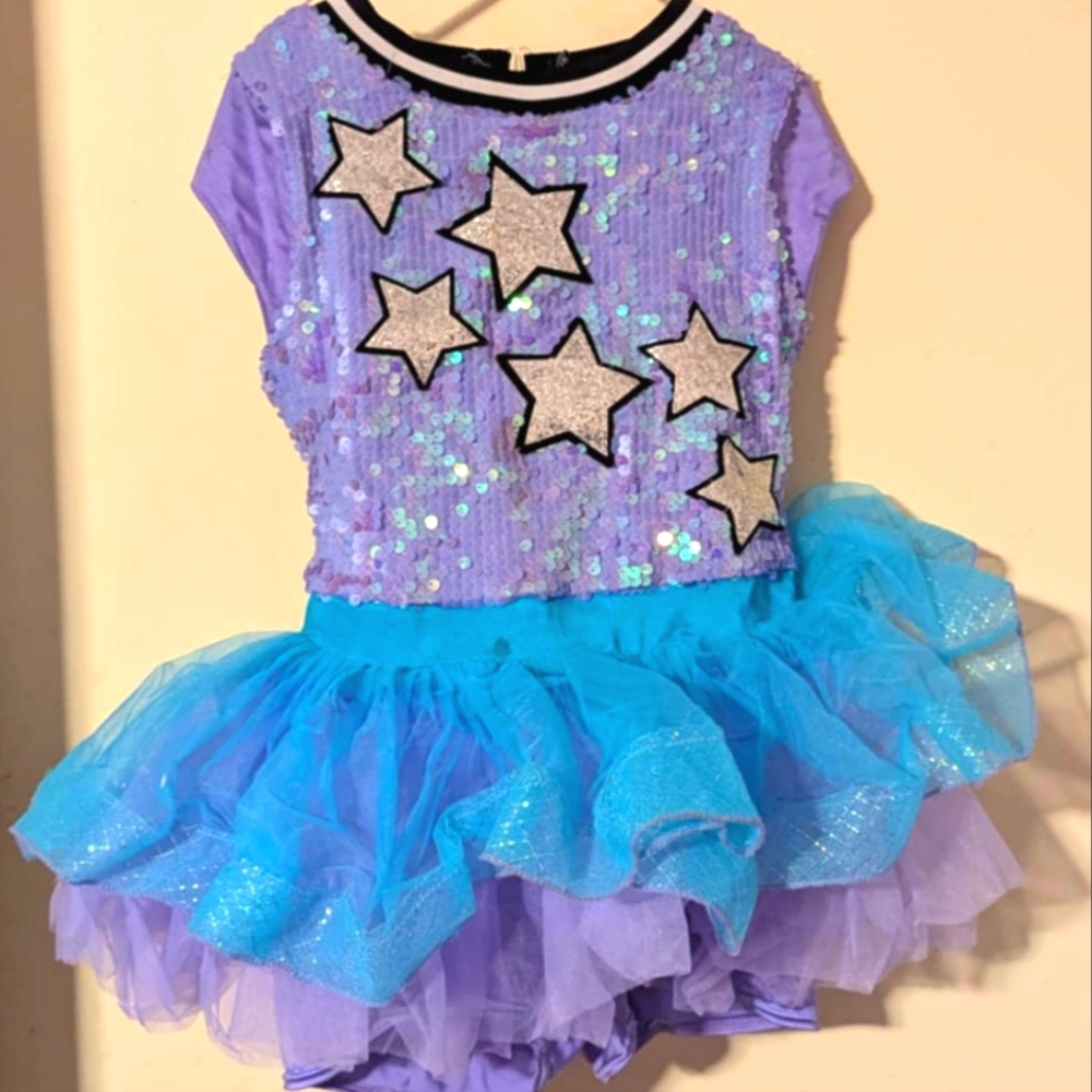 Weissman dance costume tutu sequin stars